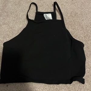 Divided black tank top. Size S